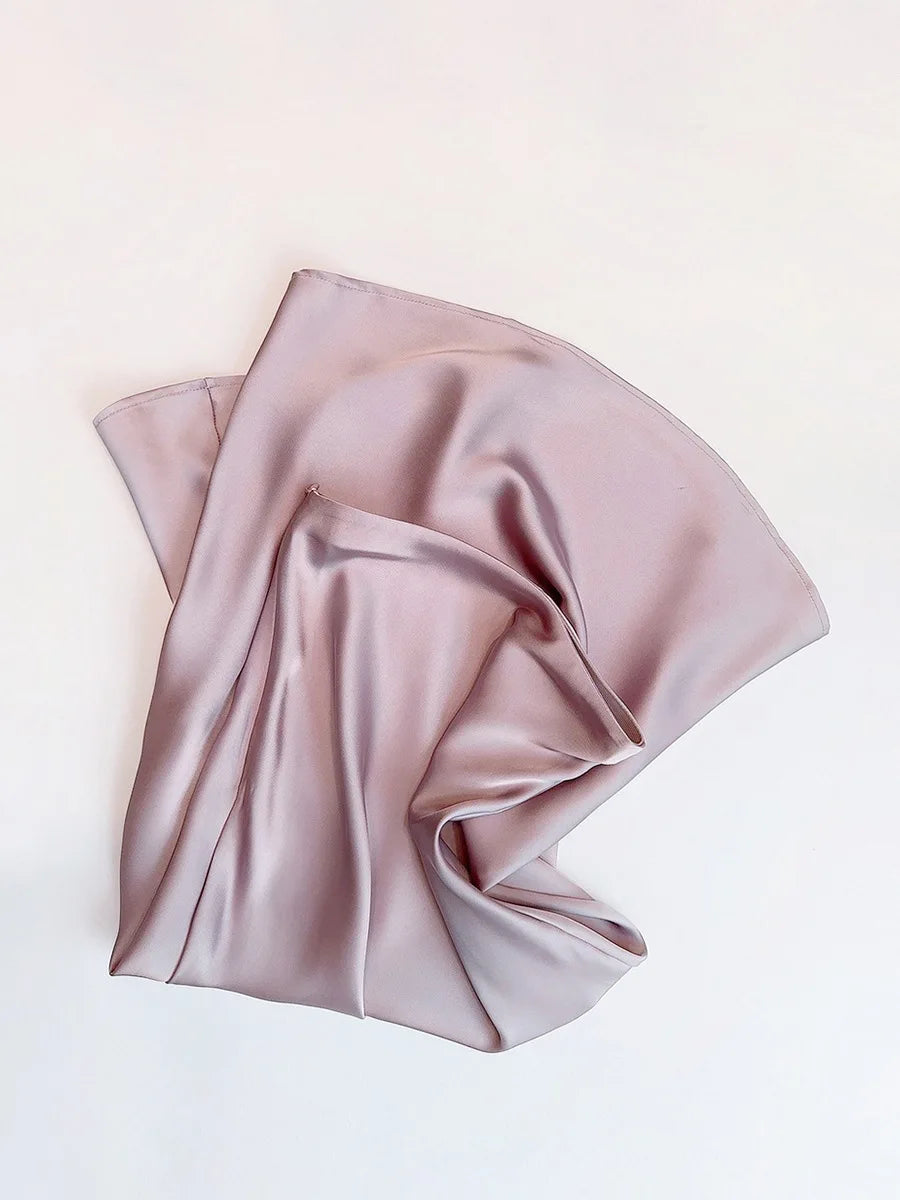 Women's Spring Autumn Satin Skirt - High-Waisted Flowy Bodycon Fishtail A-Line Midi Skirt