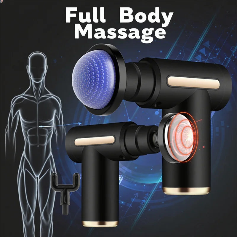 Mini Muscle Massage Gun Body Massager Deep Handheld Percussion Massager For Body Back Neck Leg Cold And Hot Compress Fascia Gun