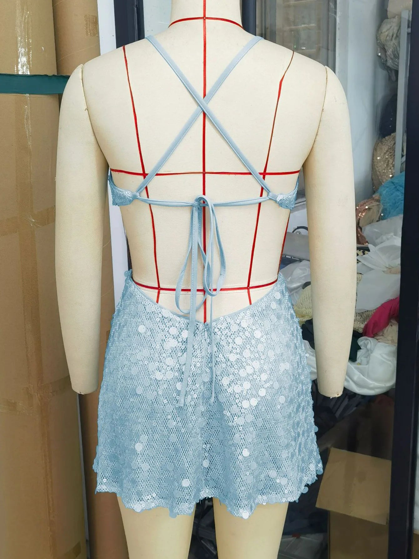 Womens Dresses Sexy Backless Sequined Hhalter Elegant Party Dresses Nightclubs Wedding Birthday Cocktail Evening Dress HXY263