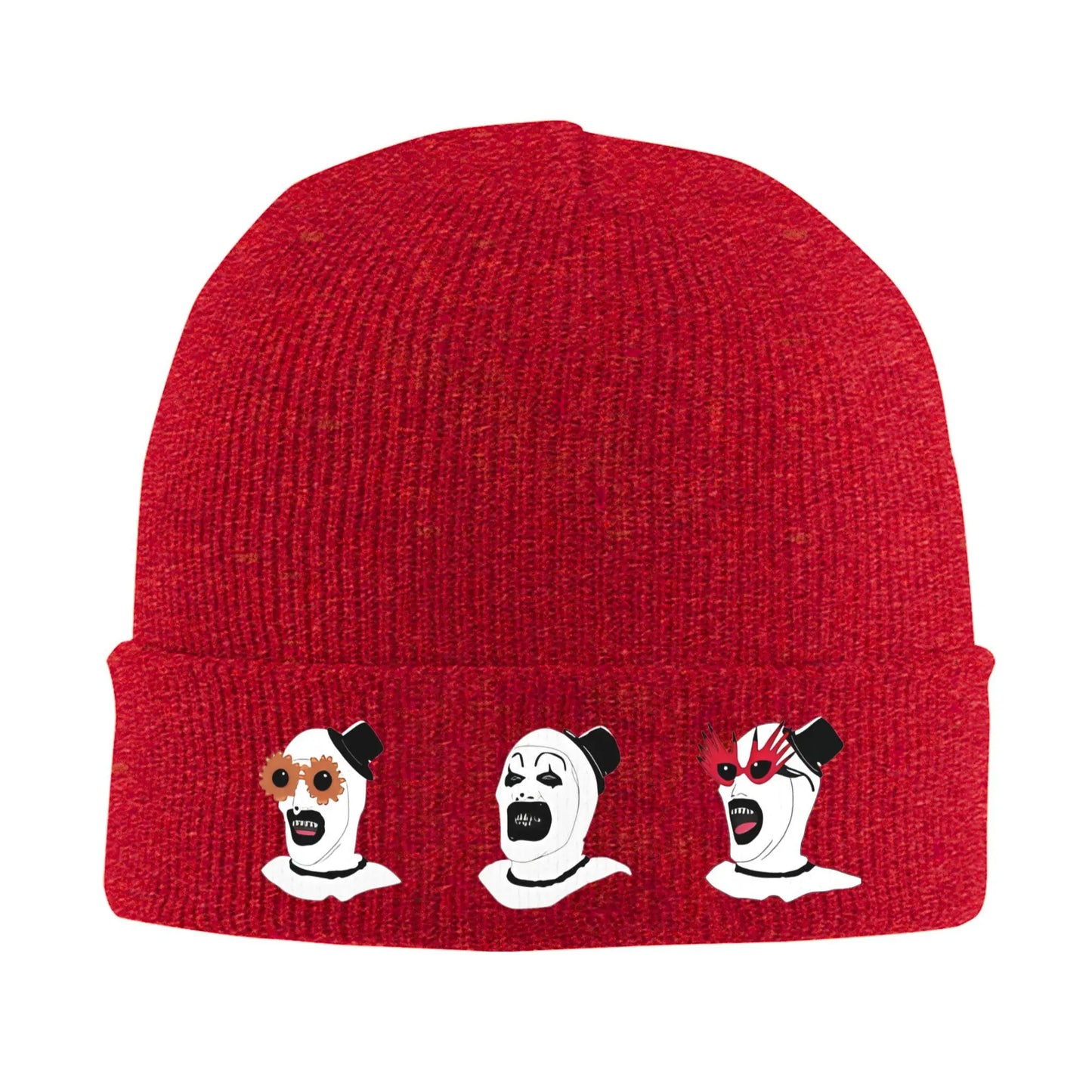 Funny Terrifier Horror Scream Movies Knitted Caps Women's Men's Beanies Winter Hat Acrylic  Crochet Melon Cap