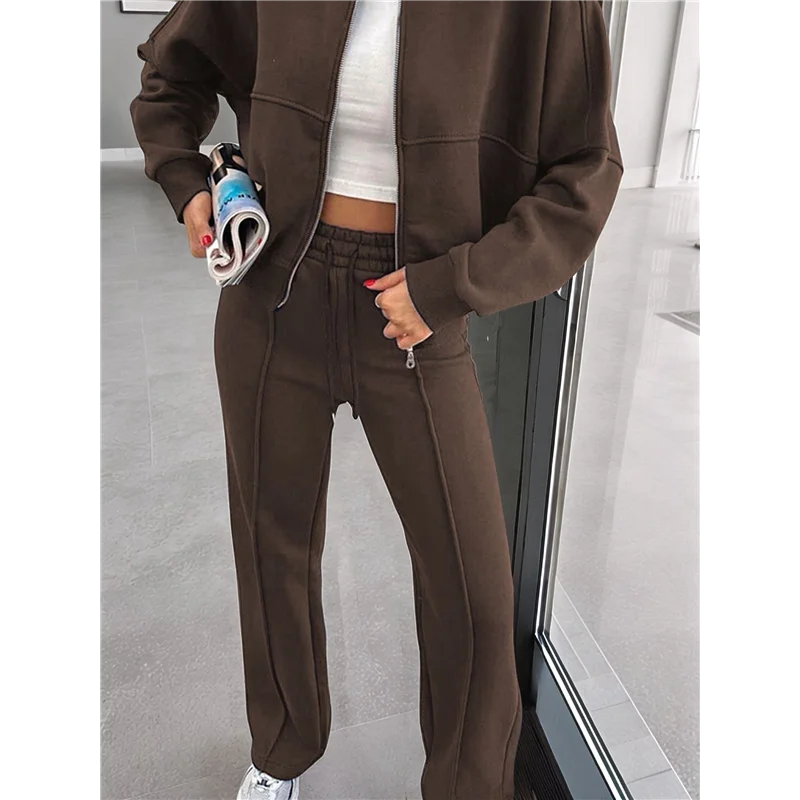 ASDS-Lounge Sets For Women Sweatsuit 2 Piece Outfits Sweatshirt Wide Leg Sweatpant Tracksuit Matching Set