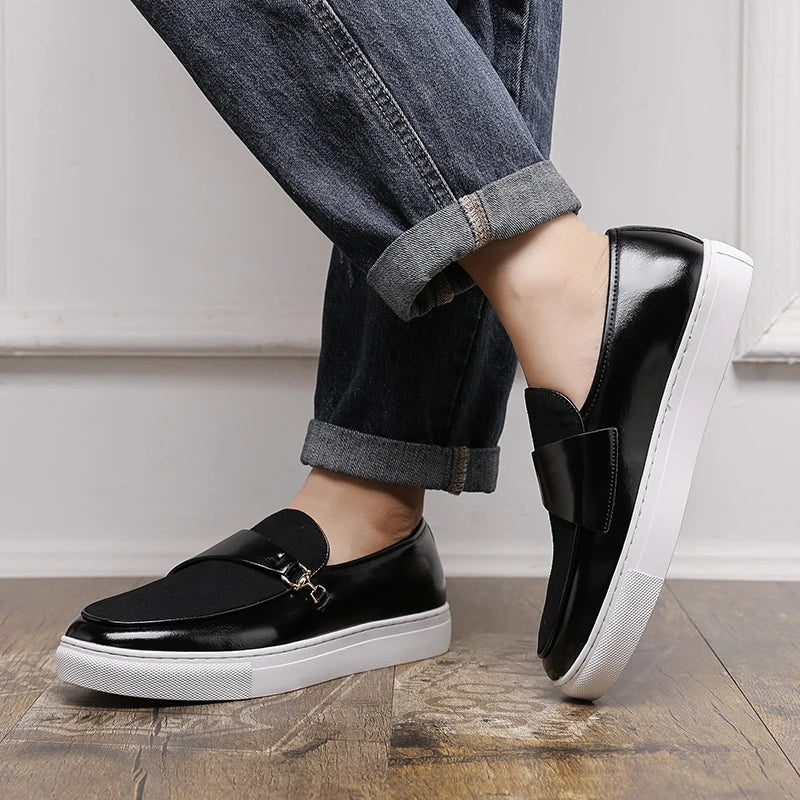 Breathable Leather Casual Shoes Luxury Brand Male Flats Classic Men's Comfortable Loafers Hot Selling Men's Park Walking Shoes