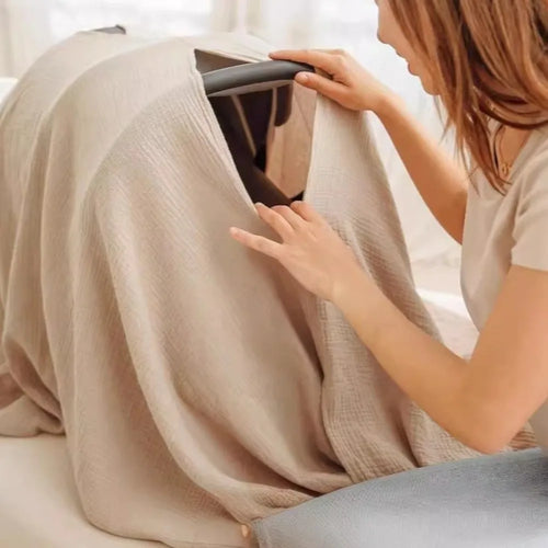 Solid Color Maternal Nursing Covers 2 in 1 Comfortable Breastfeeding Blanket Anti-Exposure Soft Feeding Clothes Outdoor