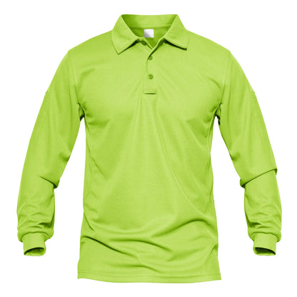 TACVASEN Men Outdoor T-shirts Work Polos Summer Quick Dry T-shirts Long Sleeve Lightweight Golf T-shirts Tee Tops