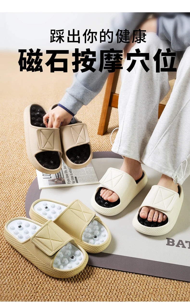 New Summer Men Massage Slippers Sides Indoor Outdoor Sandals Beach Casual Shoes Soft Sole Slides Men Flip-flops Men's Footwear