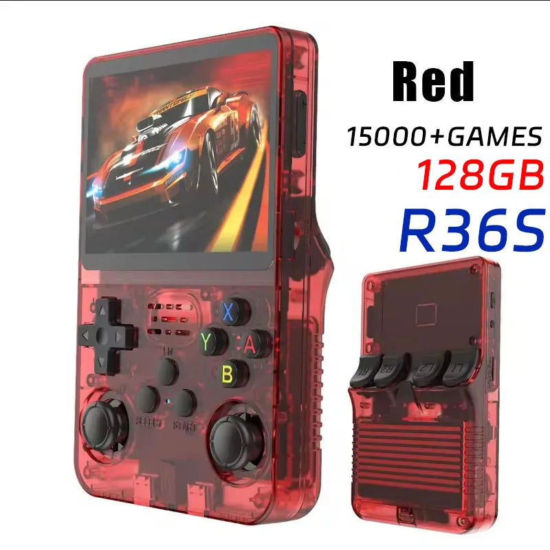 R36MAX Retro Handheld Video Game Console Linux System 4.0 Inch IPS Screen R36S Portable Pocket Video Player 128GB Games Gift