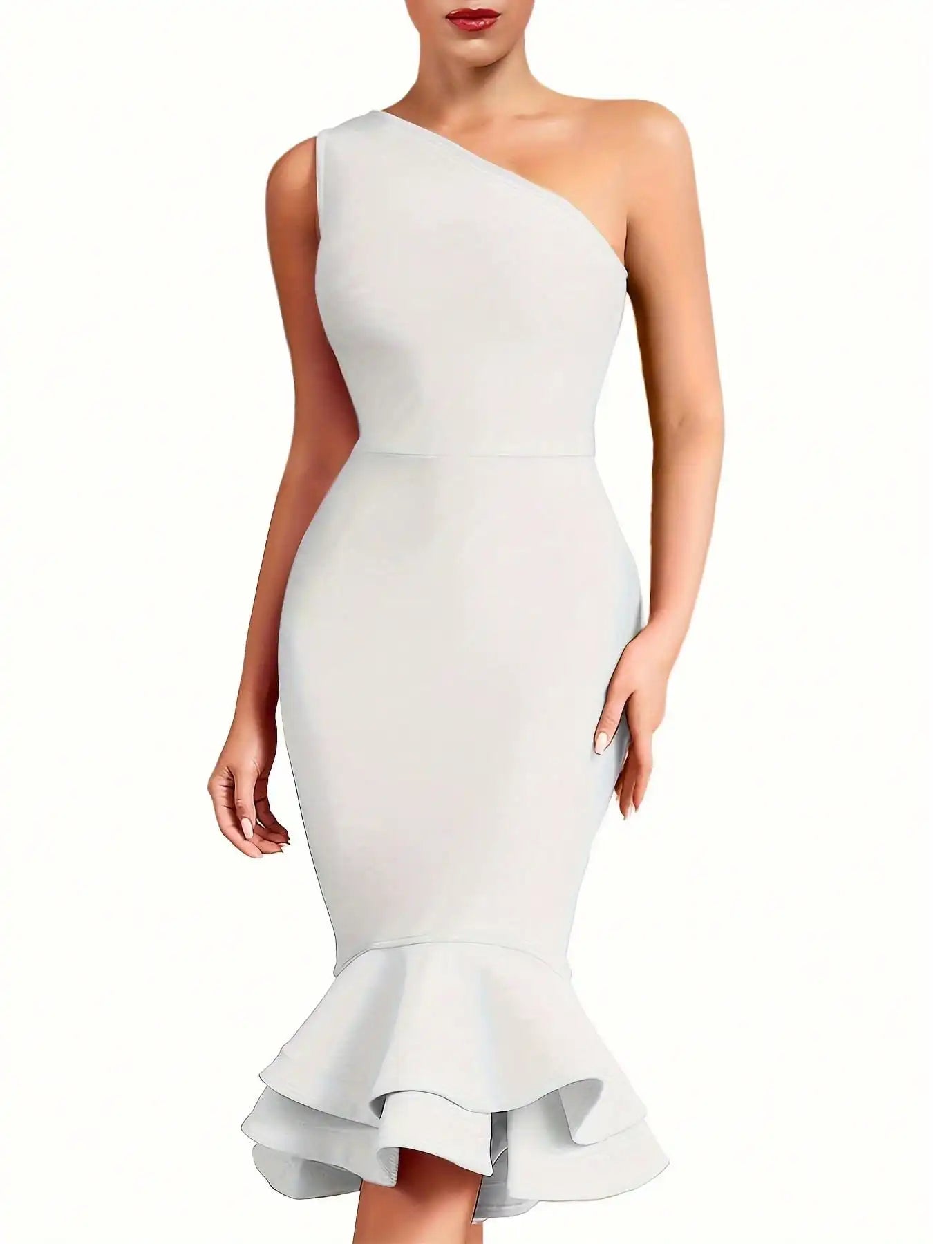 Bandage Dress Black Bodycon Dress Evening Party Elegant Sexy One Shoulder Birthday Club Outfit 2022 Summer New Arrival