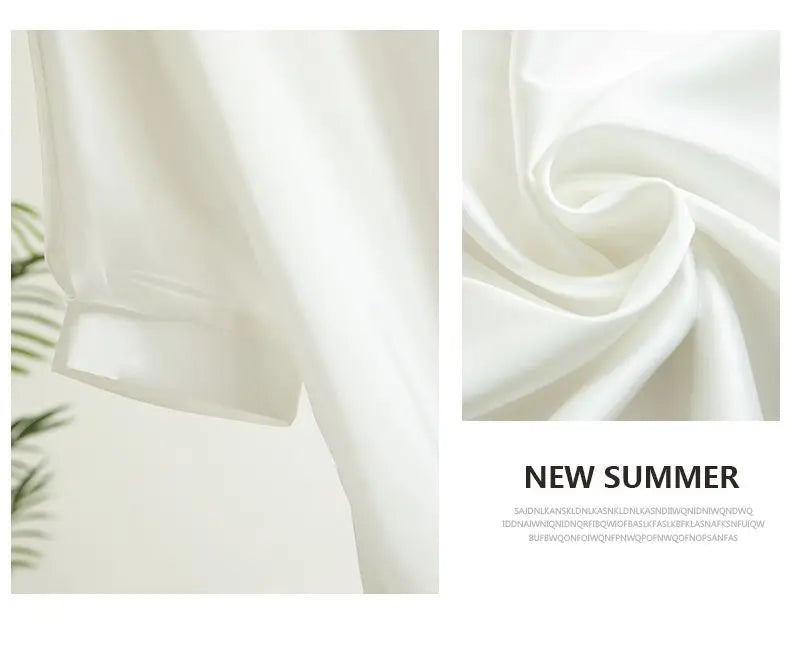 New In Summer Satin Silk Half-Sleeve Tee Tops Basic Solid Women‘s T-Shirt Casual O-neck Thin Shirts Ladies Loose Blouses