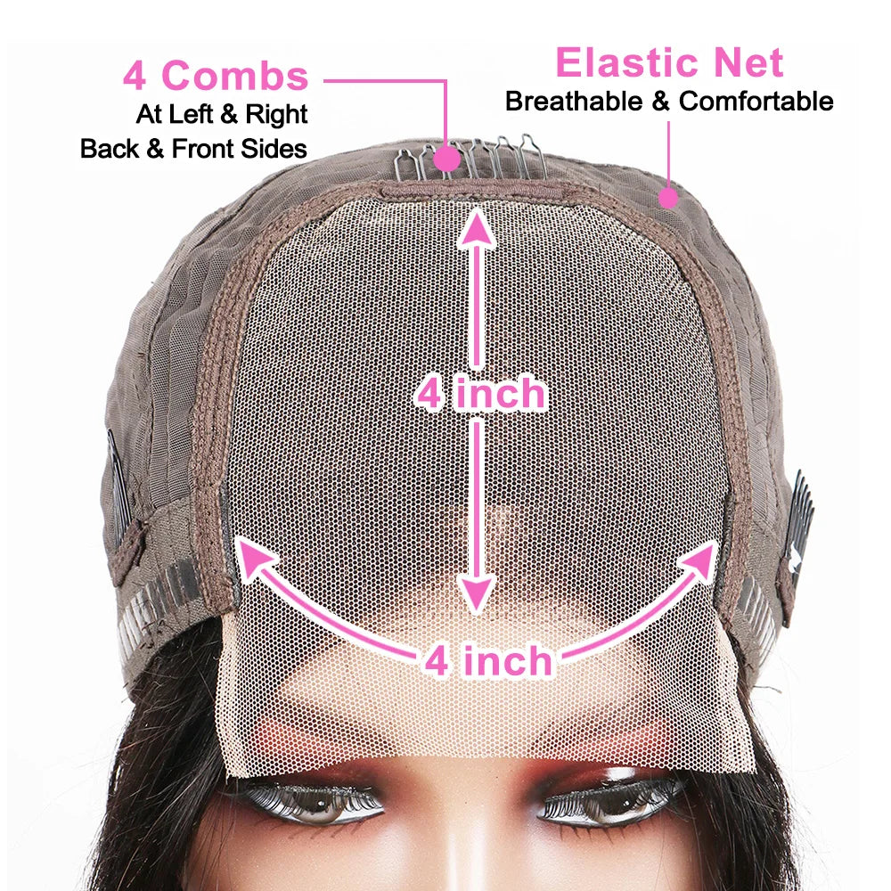 Kinky Curly Human Hair Bob Wig Water Lace Front original Human Hair Wigs For Women PrePlucked Brazilian 13x4 Lace Frontal Wig