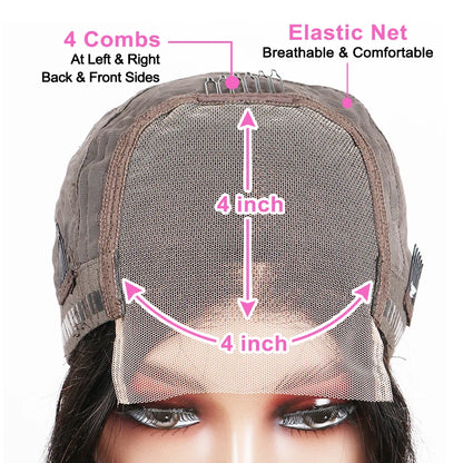 Kinky Curly Human Hair Bob Wig Water Lace Front original Human Hair Wigs For Women PrePlucked Brazilian 13x4 Lace Frontal Wig