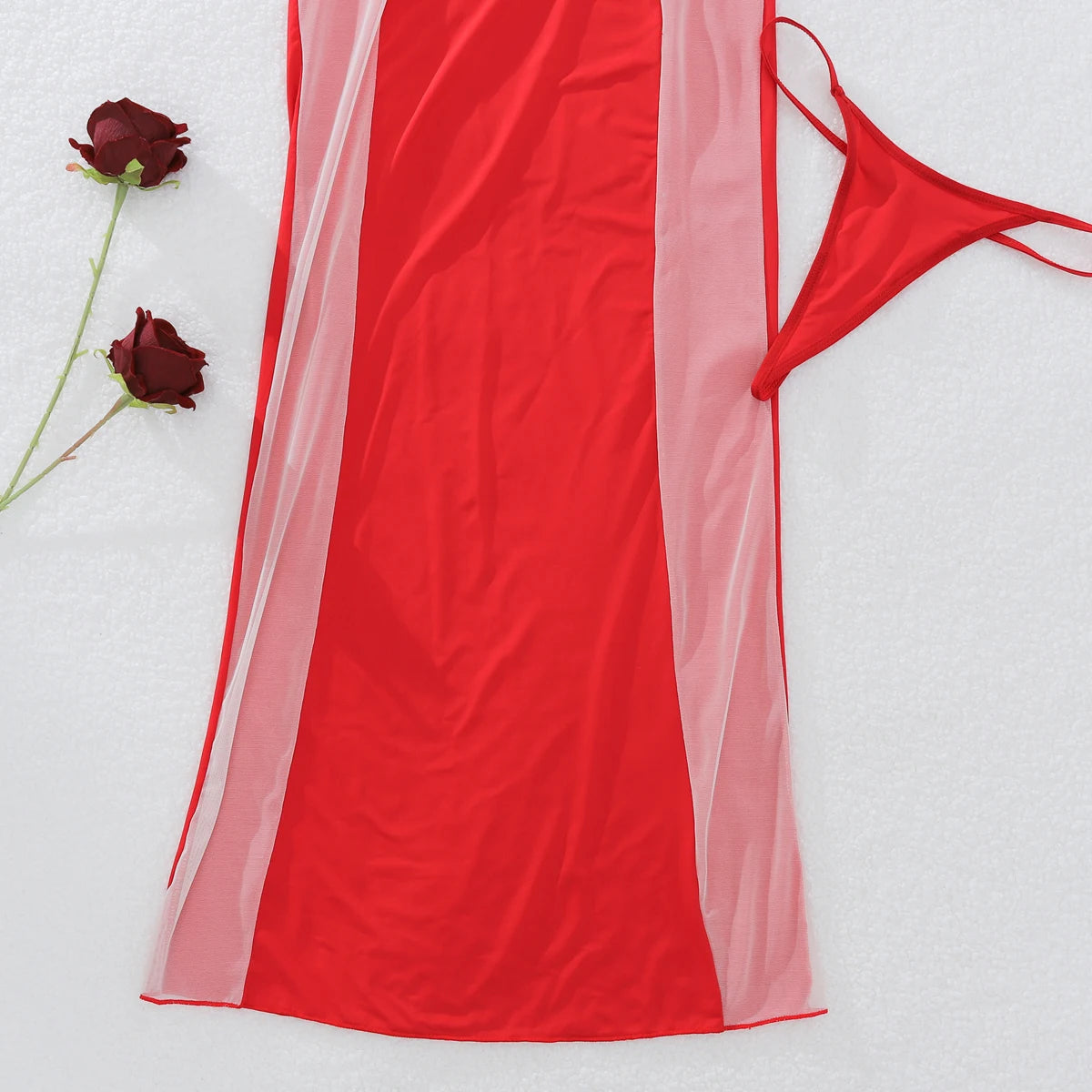 MUZISKAT 2026 Women's Sexy Hanging Neck Strap Fabric Splicing Dress Strapless Bareback Slimming Long Party Evening Dress