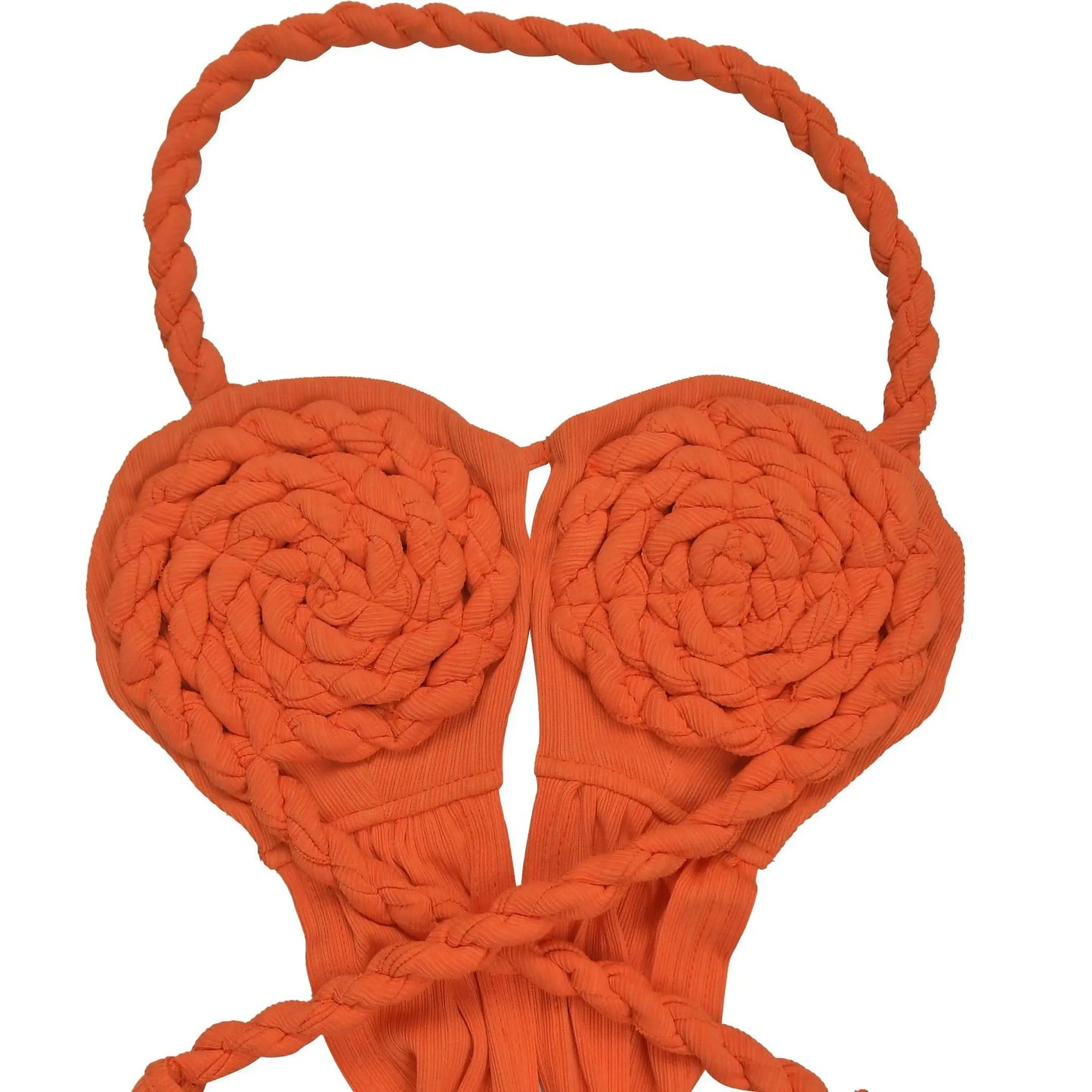 Women's Hollow Out Sleeveless Sexy Knitted Halter Neck Backless Solid Color Dress for Summer 2025