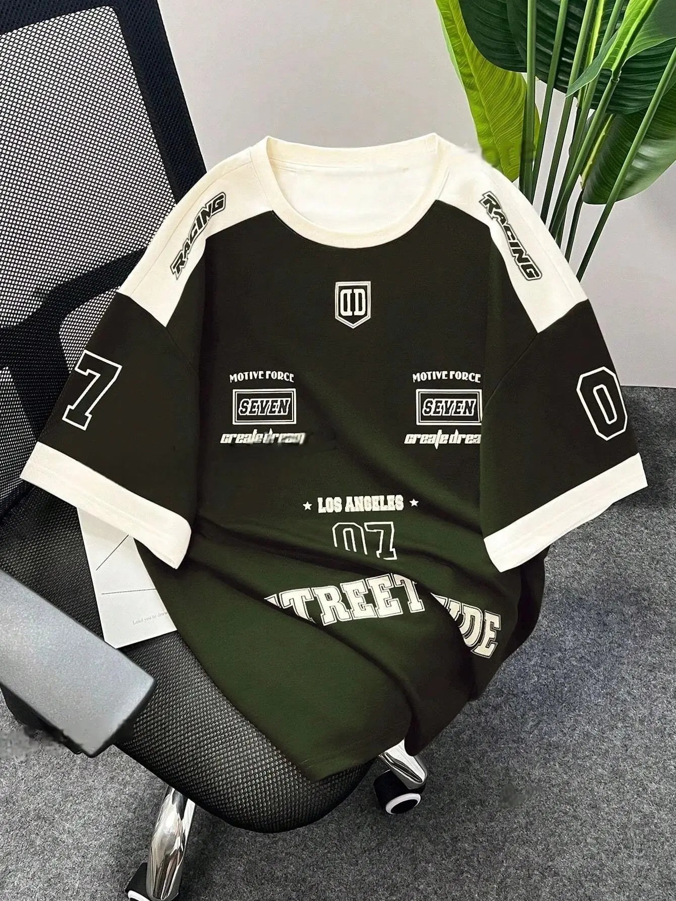 The 2025 summer new men's T-shirt 3D digital printed short-sleeved T-shirt, men's sportswear, Brooklyn racing football T-shirt,