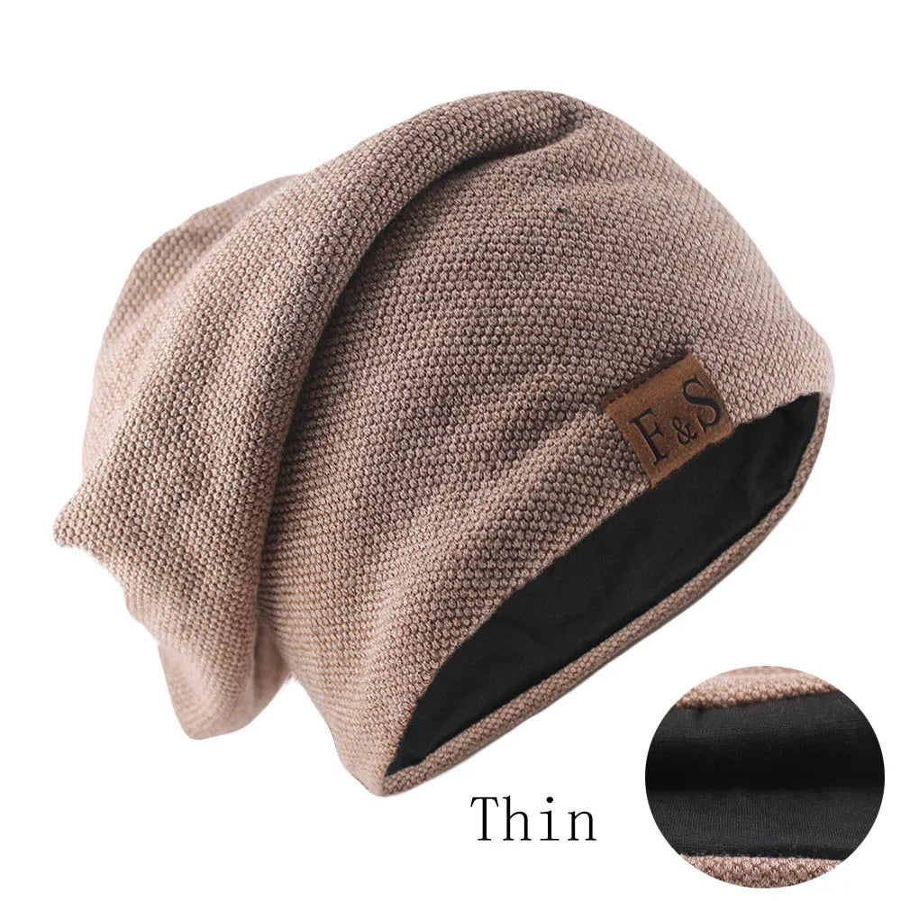 Fashion Bonnet Hat For Men And Women Autumn Knitted Solid Color Skullies Beanies Spring Casual Soft Turban Hats Hip Hop Beanie
