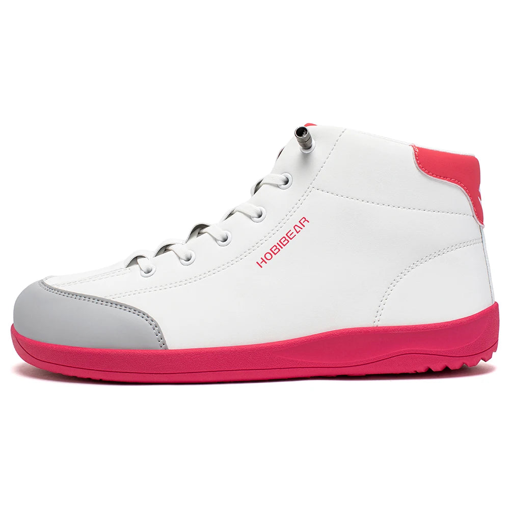 HOBIBEAR Mid Top Barefoot Shoes Mens Womens Wide Toe Ankle Boots Outdoor Non-Slip Artificial Leather Shoes