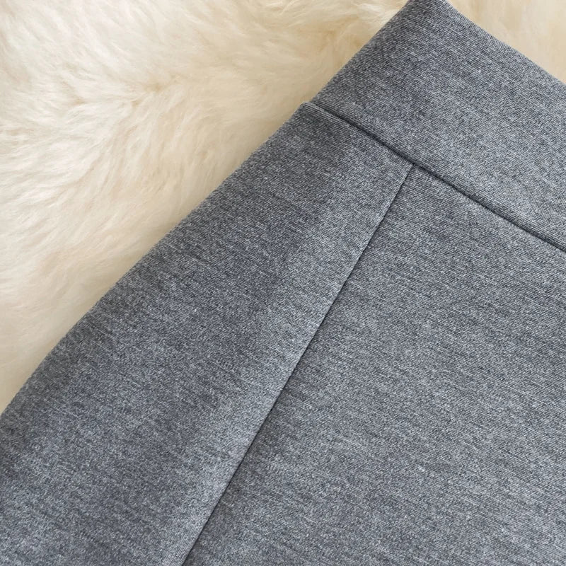 Women's Skirt Solid High Waist Work Pencil Skirt 2026 New Fashion Ladies Slim Fit Split Office OL Skirt Grey Red Black Skirts