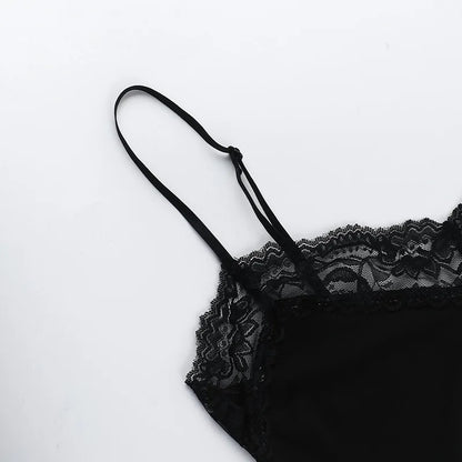 Goth Dark Streetwear Anime Skull Print Straps Mini Dress Fairy Lace Stitch Club Outfits Slim Sexy Bodycon Dresses Mall Gothic