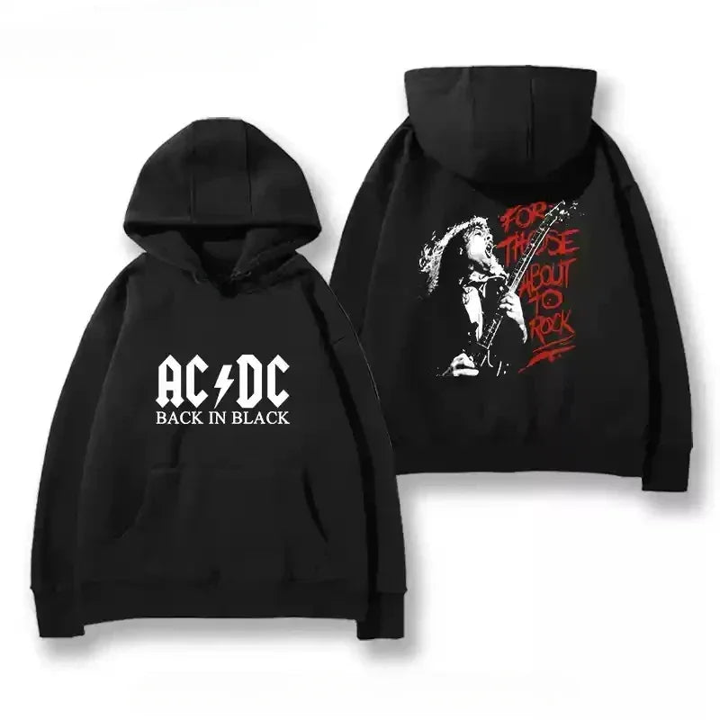 2025 Popular New Style Hooded Hoodie for Men and Women Metal Rock Retro Printed Tops Sell Well Internationally