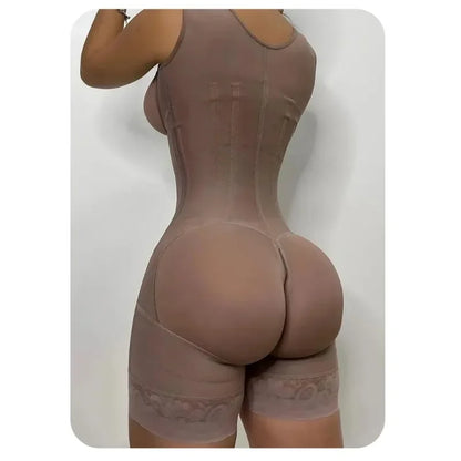Body Shaper Women Colombian Fajas Shapewear Bodysuit 9-bone High Compression Girdles Double Tummy Control Full Body Open Crotch