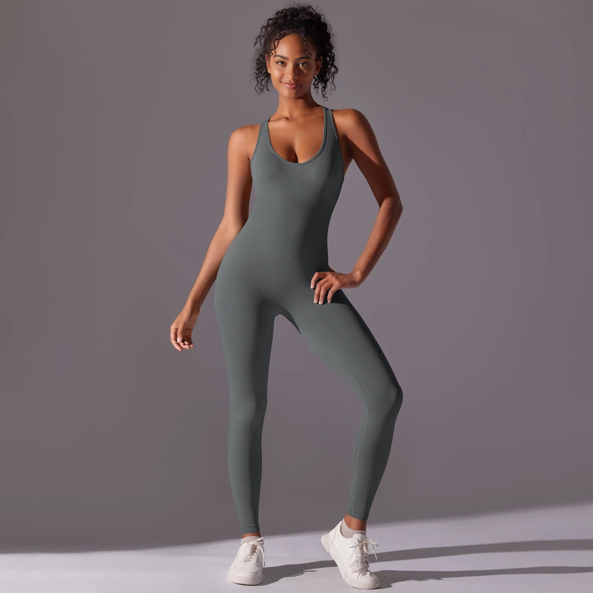 Sexy Back V Jumpsuit Gym Set Women Training Yoga Suit Sportswear Women Sports Jumpsuit Fitness Rompers Stretch Workout Bodysuits