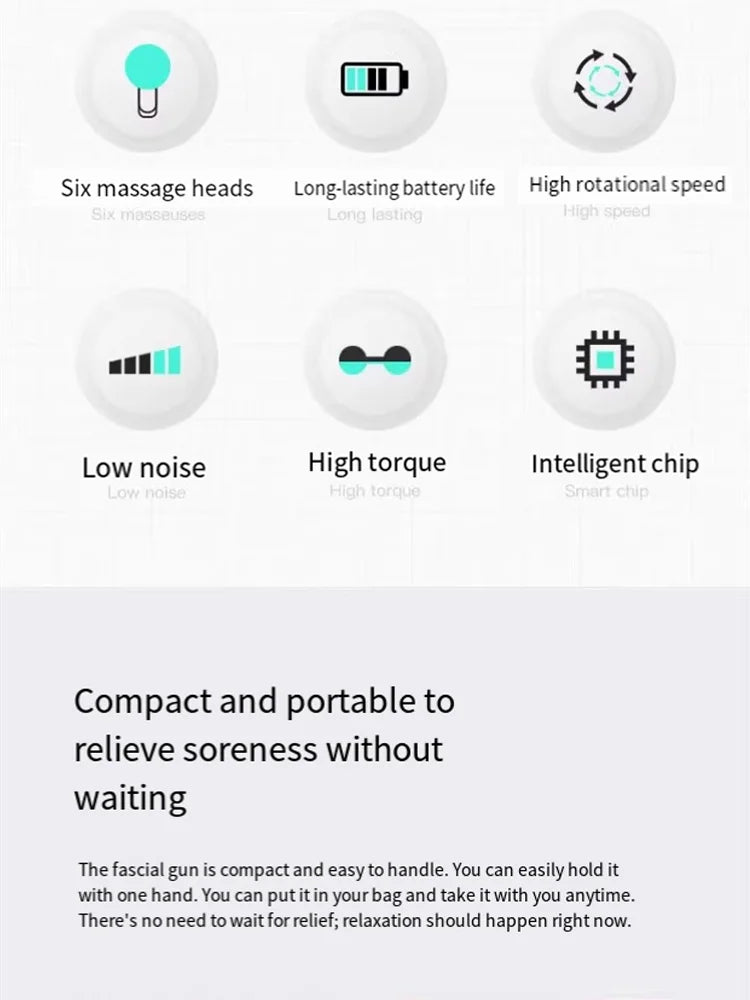 Mini Muscle Massage Gun Body Massager Deep Handheld Percussion Massager For Body Back Neck Leg Cold And Hot Compress Fascia Gun