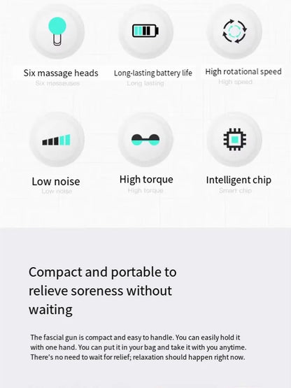 Mini Muscle Massage Gun Body Massager Deep Handheld Percussion Massager For Body Back Neck Leg Cold And Hot Compress Fascia Gun