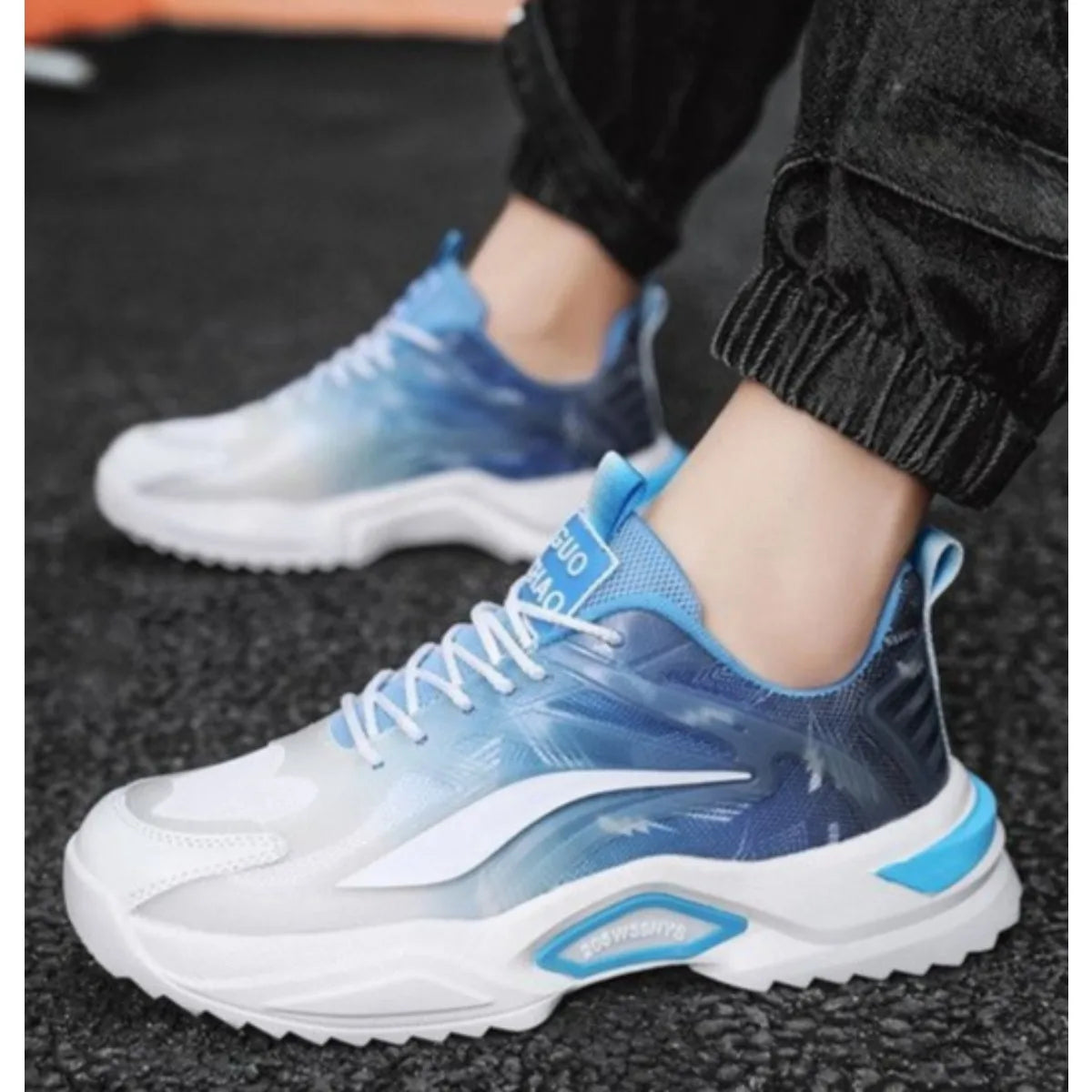 Men's Fashion Basketball Shoes - Air Cushion Shock-Absorbing Non-Slip Breathable Sneakers for Outdoor Sports & Daily Wear