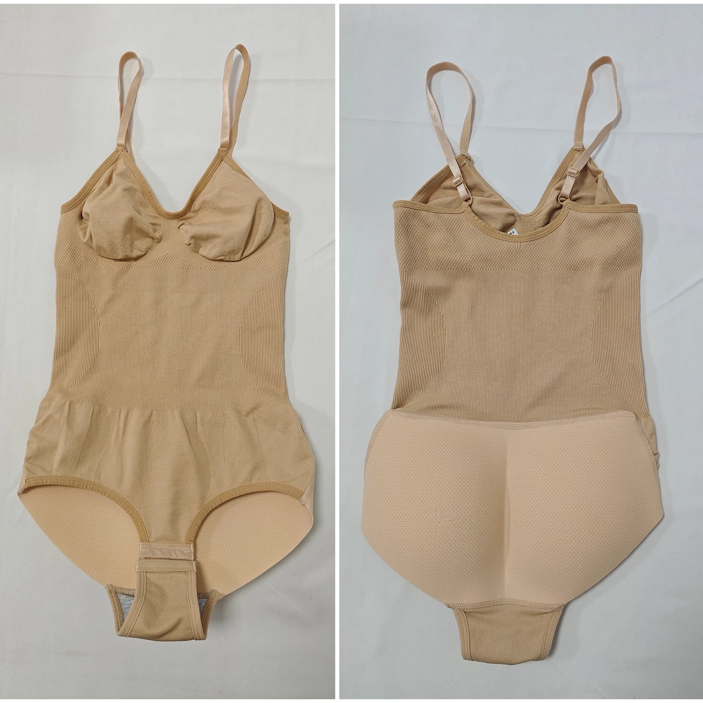 Women Seamless Body Shaper Bodysuit With Padded Butt Lifter Slimming Shapewear Bodysuit Slim Waist Tummy Control Body Suit Shape