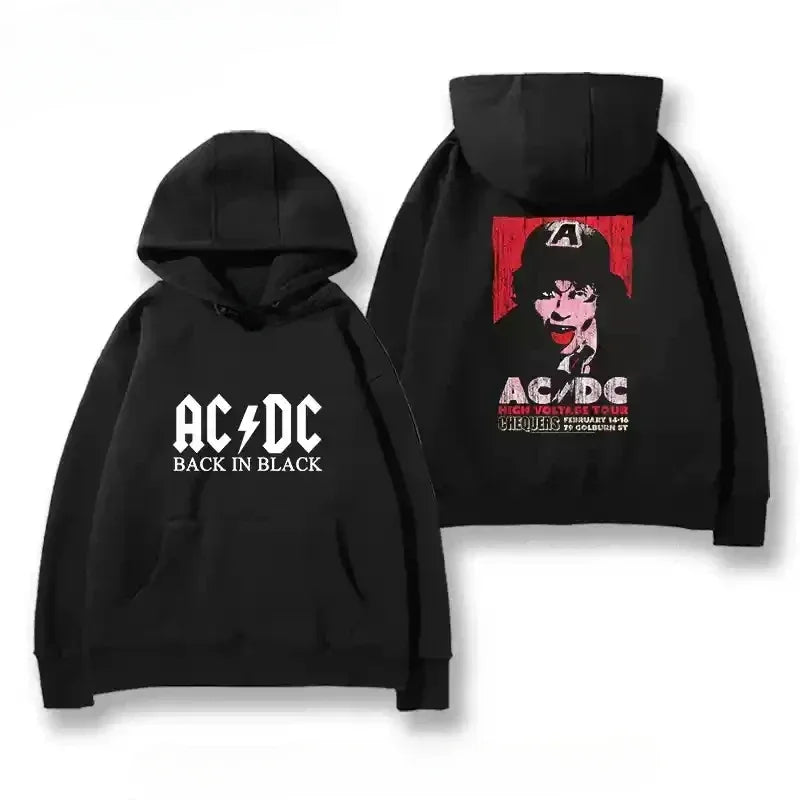 2025 Popular New Style Hooded Hoodie for Men and Women Metal Rock Retro Printed Tops Sell Well Internationally