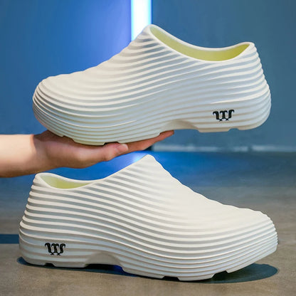 Waterproof Anti-skid Oil Proof Chef Kitchen Shoes Soft Working Footwear Without Steel Cap Clogs Garden Beach Shoes Summer