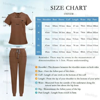 Nurse Accessories New Fashion Surgical Uniforms Woman Clinical Nursing Pediatrics Working Clothes Mens Scrub Hospital Scrub Sets