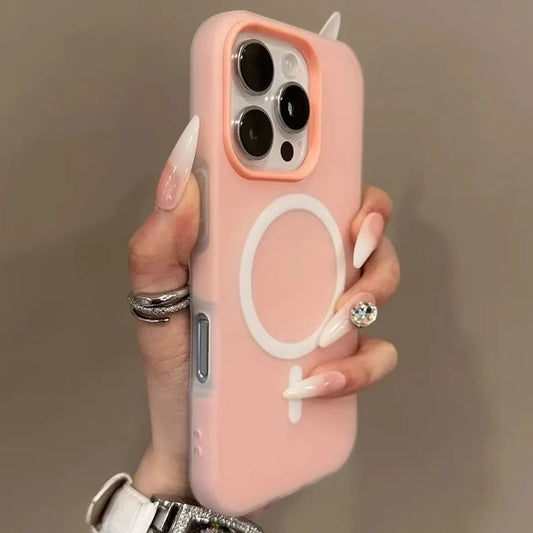 Luxury Candy Magsafe Wireless Charge Matte Phone Case For Samsung Galaxy S25 Plus S24 FE S23 S22 Ultra 5G Magnetic Bumper Cover