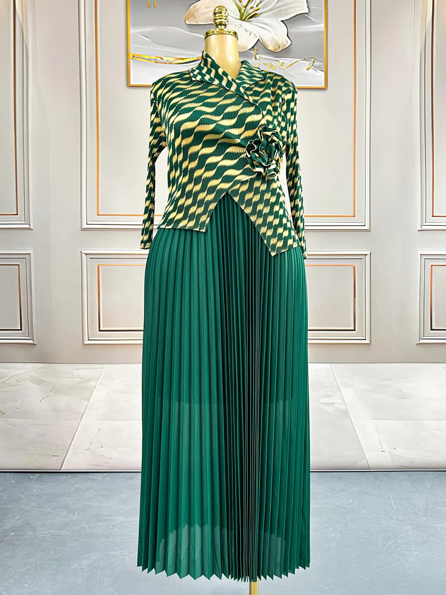 Plus Size Luxury Dresses For Women Elegant And Beautiful Gowns Miyake Pleated Dress Party Evening Prom Formal Female Fashion