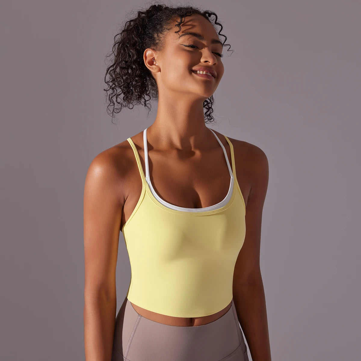 New Women Fitness Sports Bra Top Gym Yoga triangle backless Athletic Back Cutout Cross Tight Workout Soft With Chest Pad