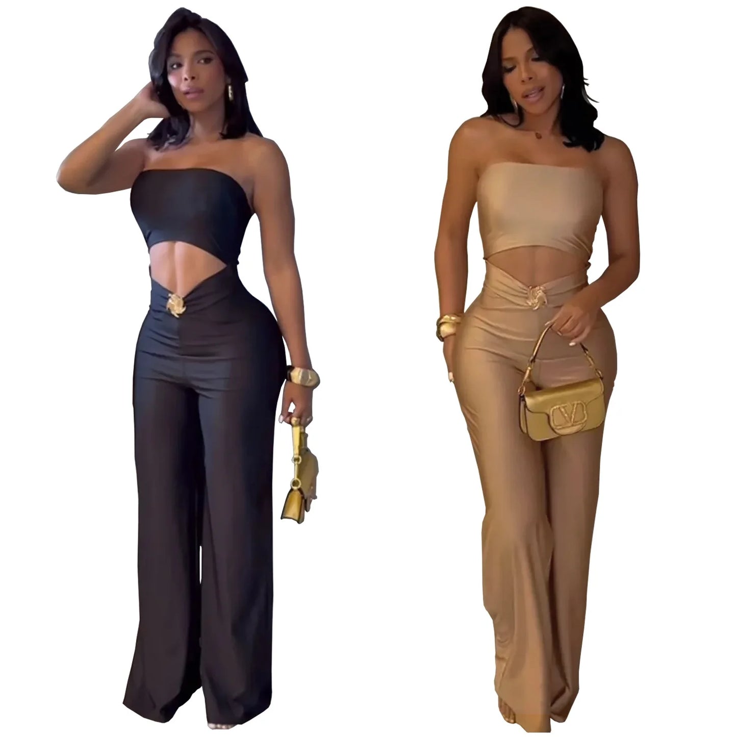 FAGADOER Sexy Hollow Out Bodycon Jumpsuit for Women Solid Color Sleeveless Backless Rompers Female Streetwear Overalls 2026 New