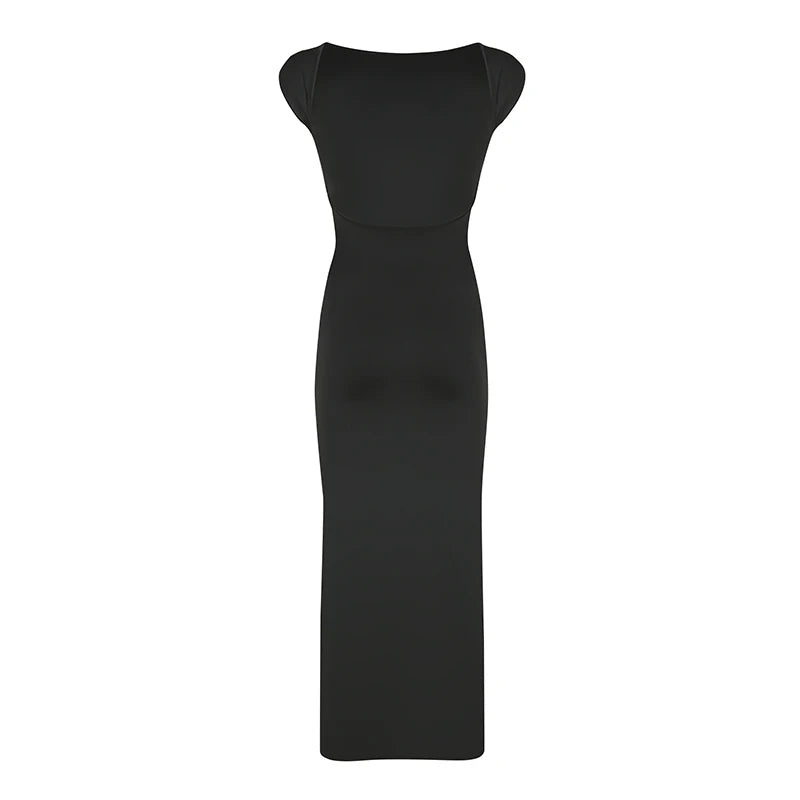 Red Sexy Women's Maxi Dresses For Summer New Streetwear Fashion Backless Casual Slim Basic Dress Club Elegant Party Lady Dresses