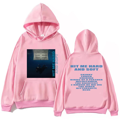 "Hit Me Hard And Soft" Billie Sudadera con capucha Harajuku jersey top Sudadera fan Regalo men's hoodie