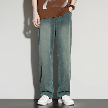 2025ss Autumn 190cm Big Tall Men Stretch Pants Extra Long Length 115cm Pants Large Size Straight-leg Jeans Sports Leisure Clothi