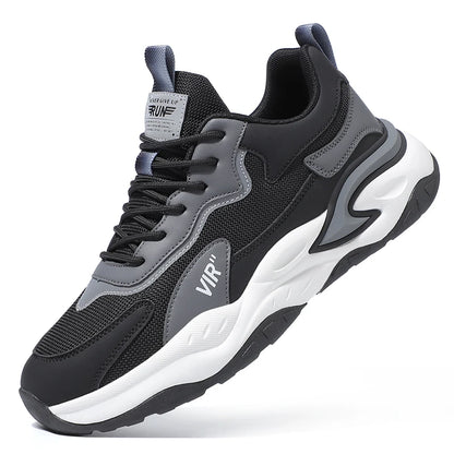 Spring and Summer New Breathable Mesh Casual Men's Running Shoes, Running Casual Sports Shoes, Anti-slip Lace-up Sports Shoes