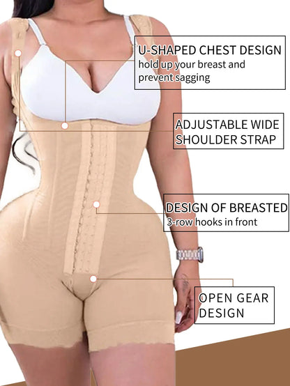 Women Full Body Shaper Fajas Colombianas Post Surgery Shapers Binders Waist Trainer Butt Lifter Shapewear Bbl Compression Girdle
