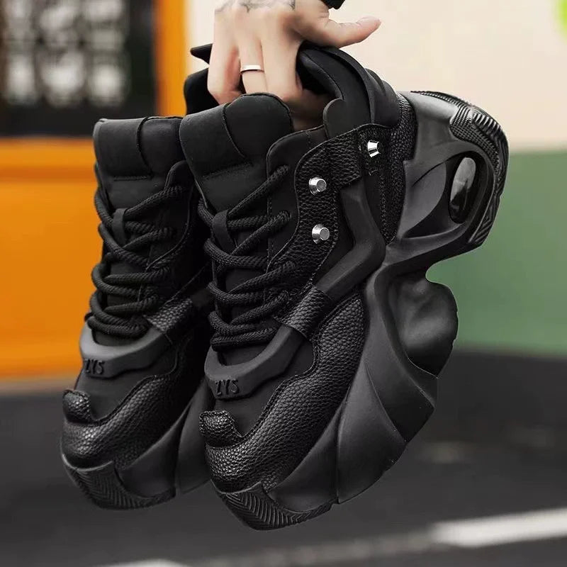 Men's Shoes Luxury Casual Sneakers for Men Comfortable Platform Boots for Men Height Increasing Breathable High Top Sneakers Men