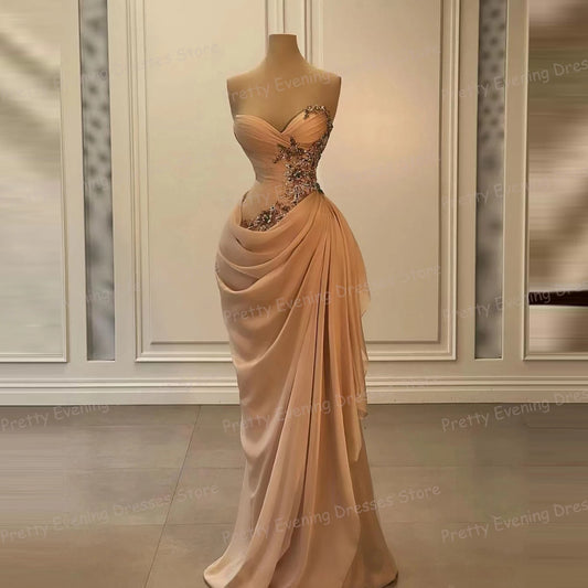 Modern Evening Dresses Mermaid Women's Sexy Appliques Sleeveless Prom Gowns Sweetheart Party Vestidos De Noche Customized 2026