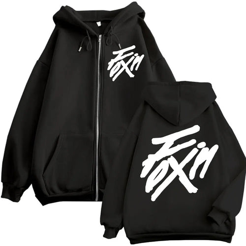 Kpop ATEEZ "FlX ON" Merch Zipper Hoodie Men Women High Quality Fashion Zip Up Jacket Coat Autumn Winter Casual Loose Sweatshirts