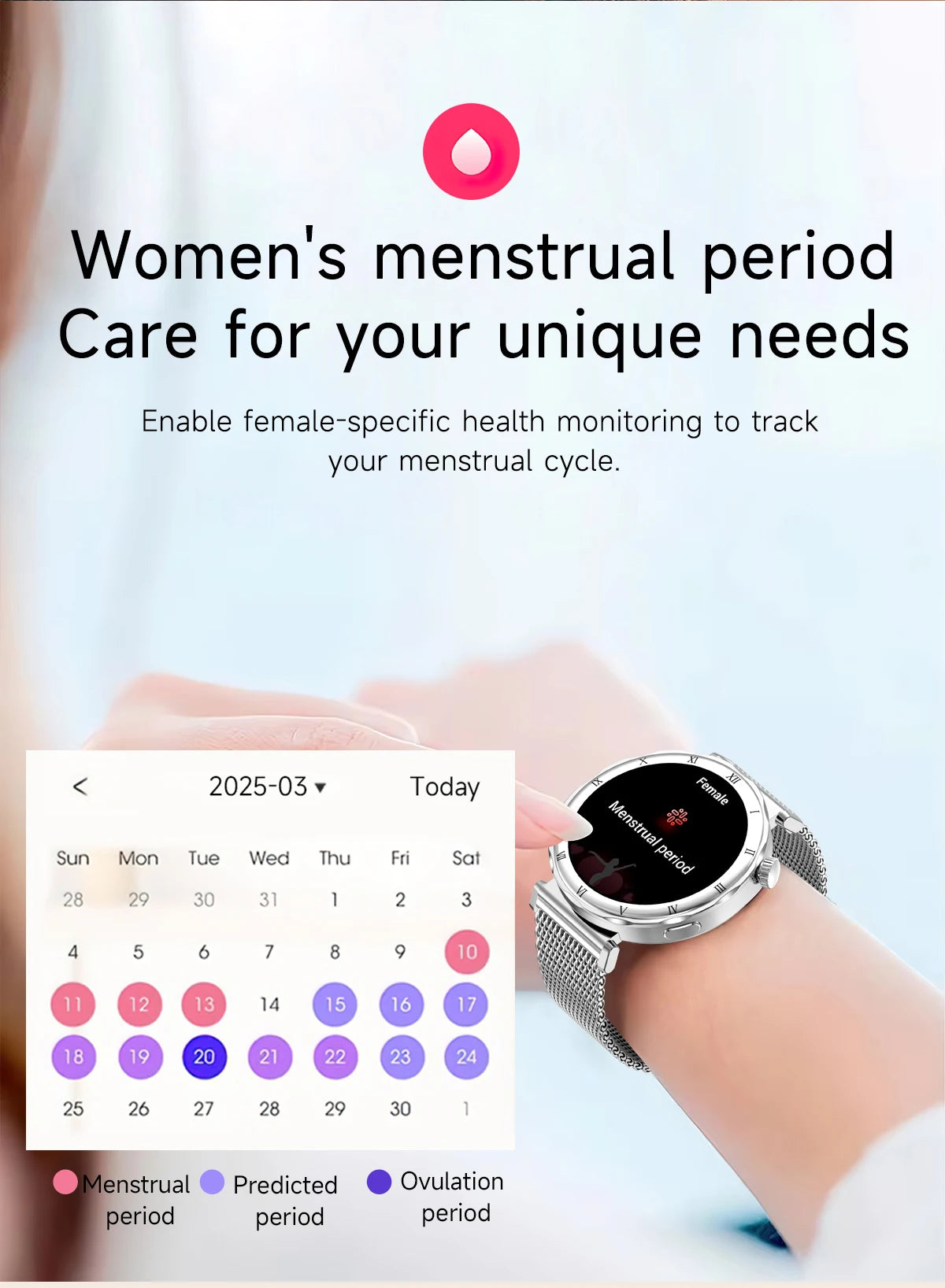 LIGE New Ultra Thin Smart Watch Women Screen Always Display Time Diamond Luxury Bracelet Voice Calling AMOLED Smartwatch Ladies