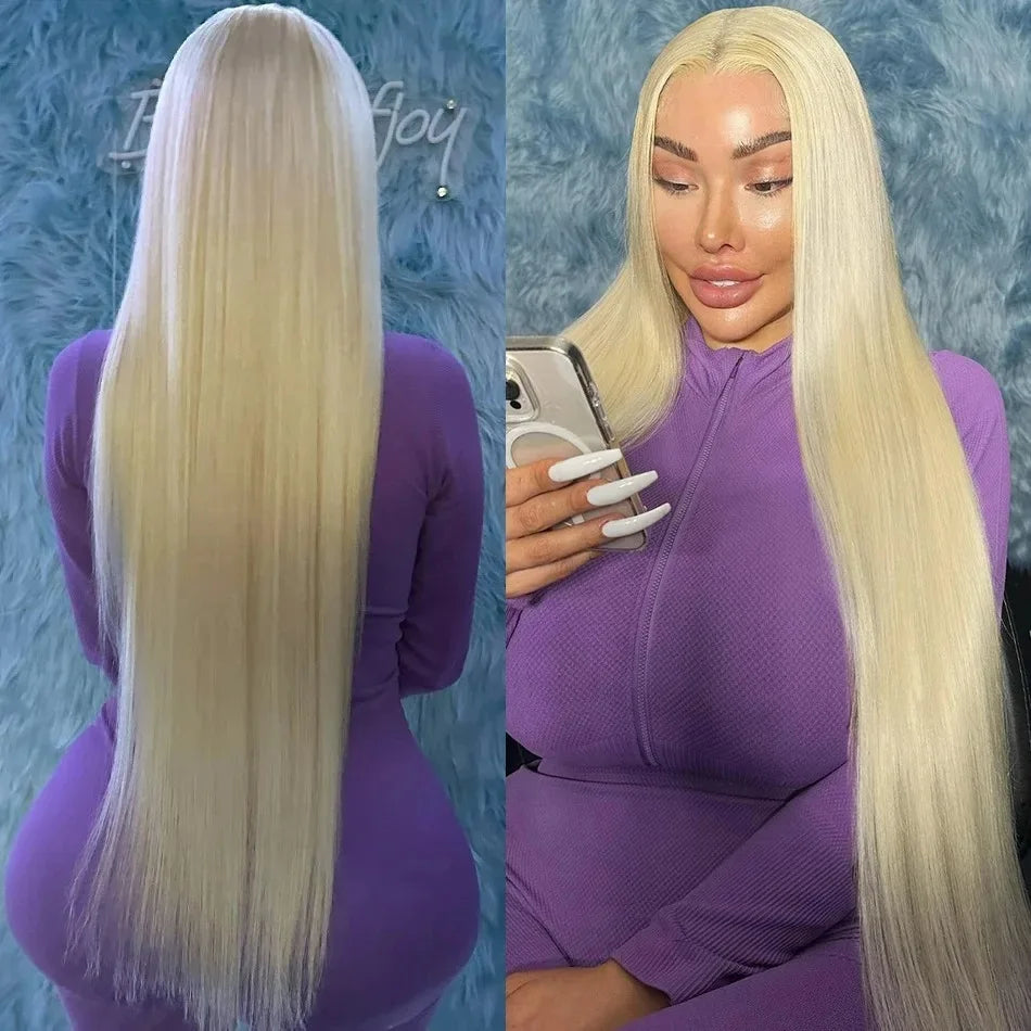 13x6 Hd Transparent Lace Frontal Wig Human Hair 30 Inch Blonde Straight Lace Front Wigs Human Hair 613 Bone Straight Colored Wig
