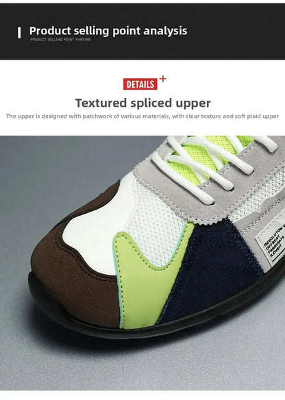 Low-Top Men's Casual Shoes Breathable Retro Sporty Style Summer New Fashion Trendy Bean Board Shoes Comfortable Rubber Sole