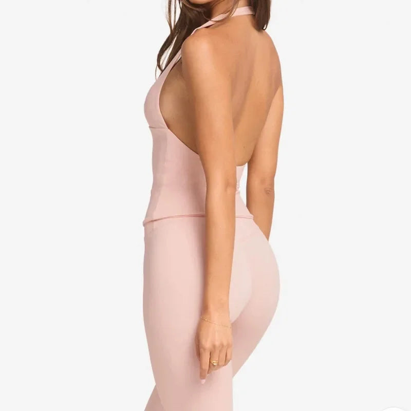 Woman Top Gym  Impact Halter Top Clothes Chest Pad Yoga Tank Tops Push-up Sports Bra Fitness Workout Activewear