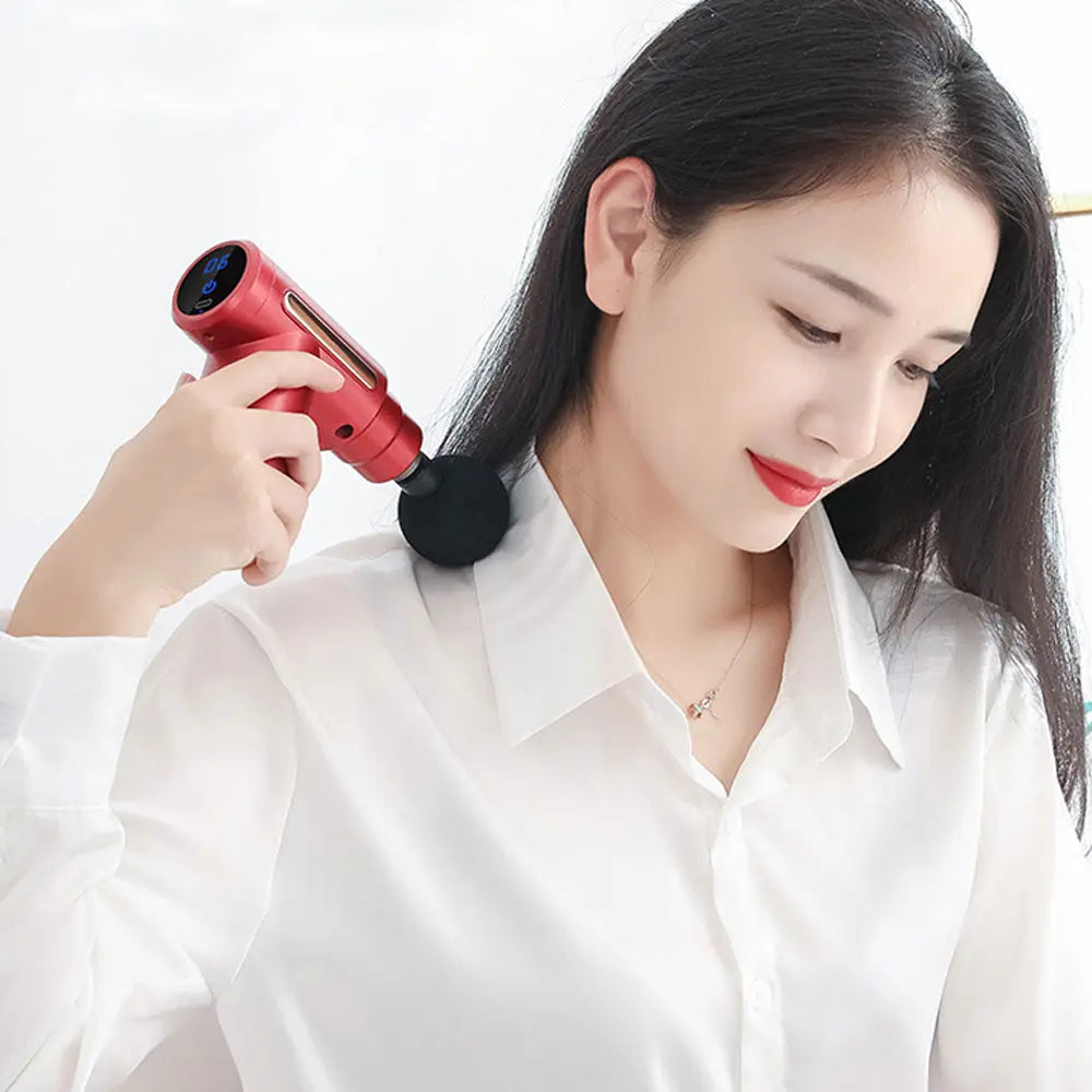 Fascia Gun Muscle Massagers Pistol Vibration Penetration Deep Tissue Massage Gun Shock Body Neck Massager Relaxation Treatment