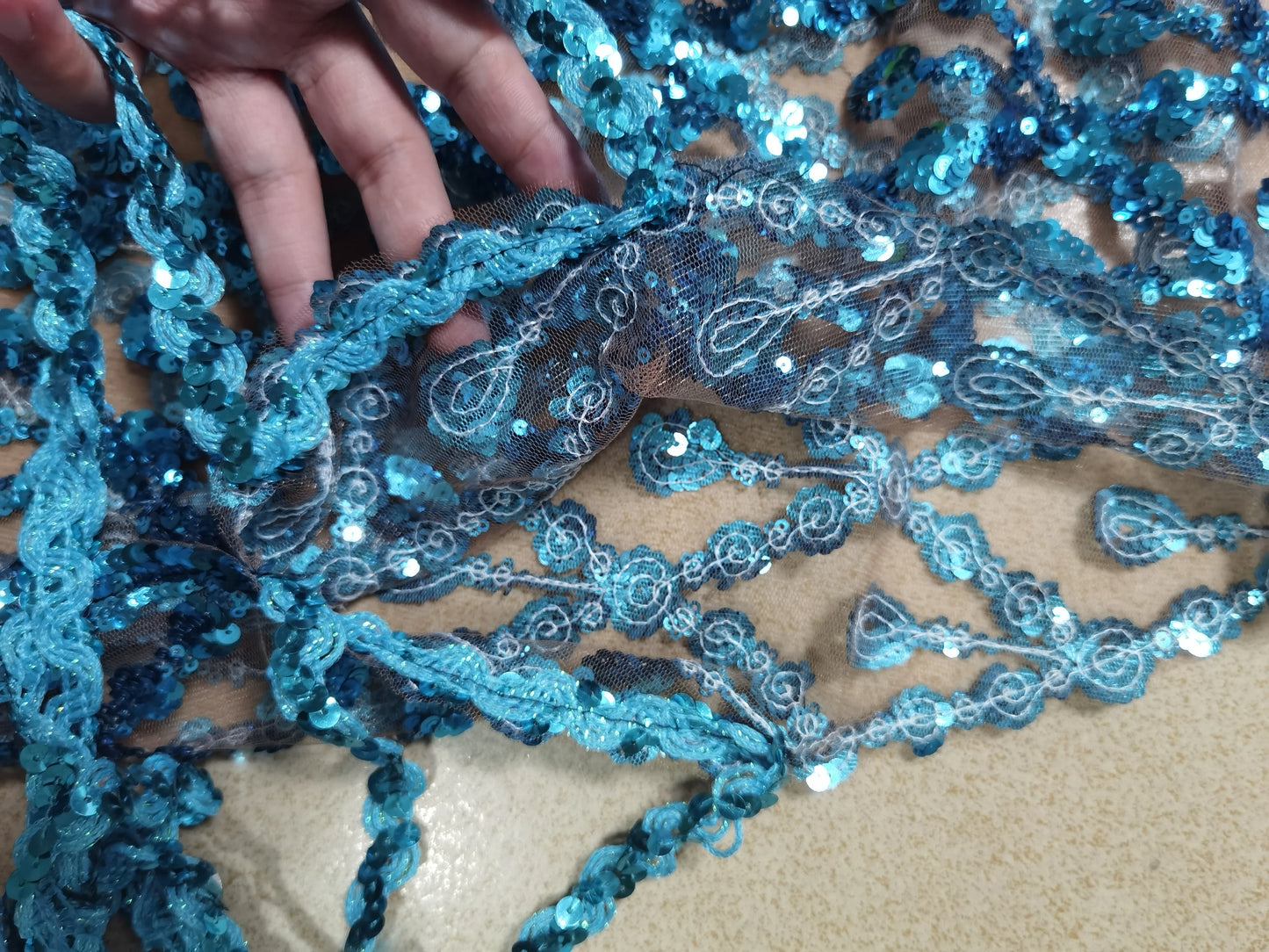 Luxurious Blue Diamond Sparkling Tassel Jazz Dance Performance Clothing Basketball Baby Performance Clothing Cheerleading Short