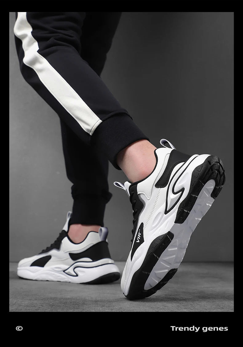 Spring and Summer New Breathable Mesh Casual Men's Running Shoes, Running Casual Sports Shoes, Anti-slip Lace-up Sports Shoes